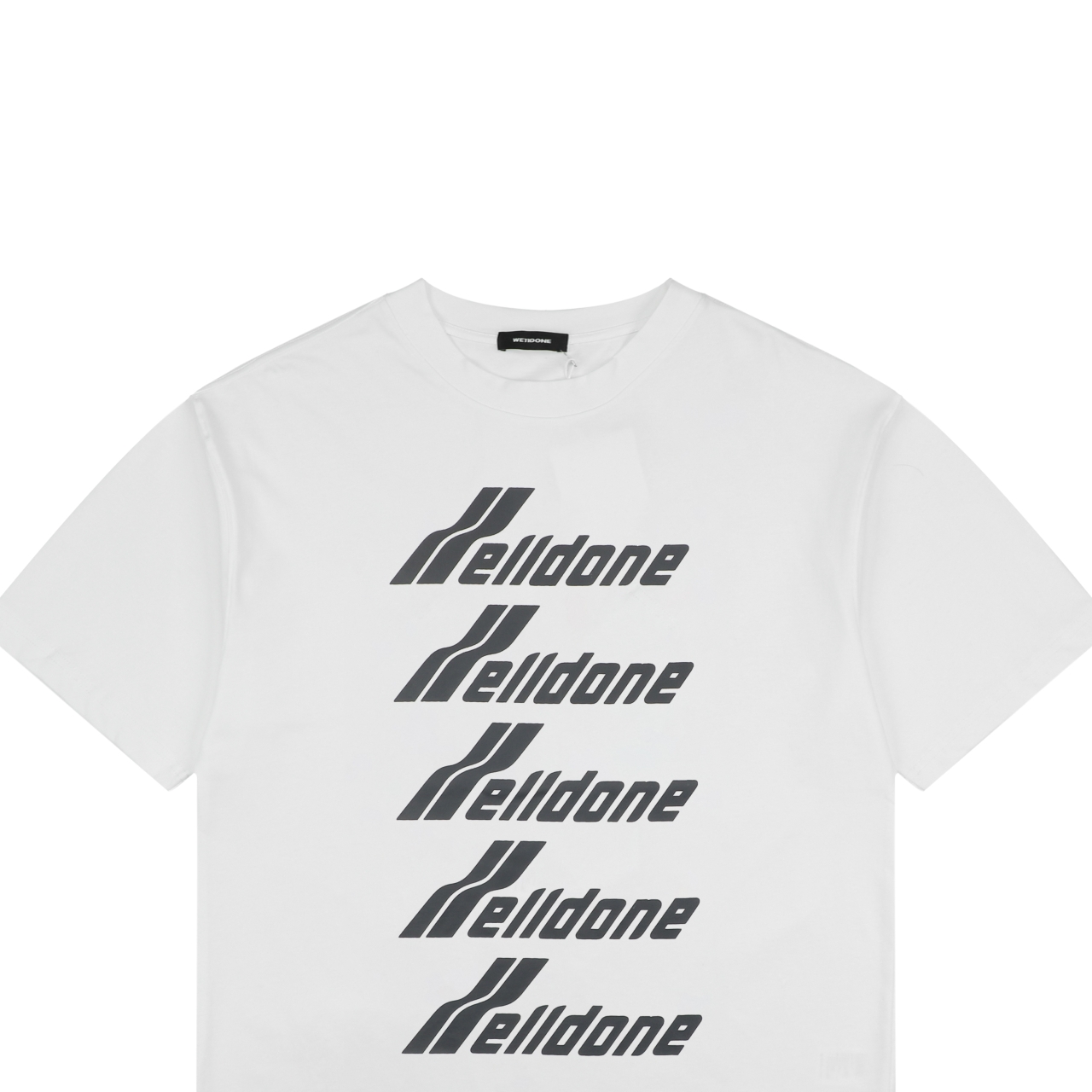 ウェルダン 5ロウ レタープリントTシャツ ホワイト 詳細画像 3