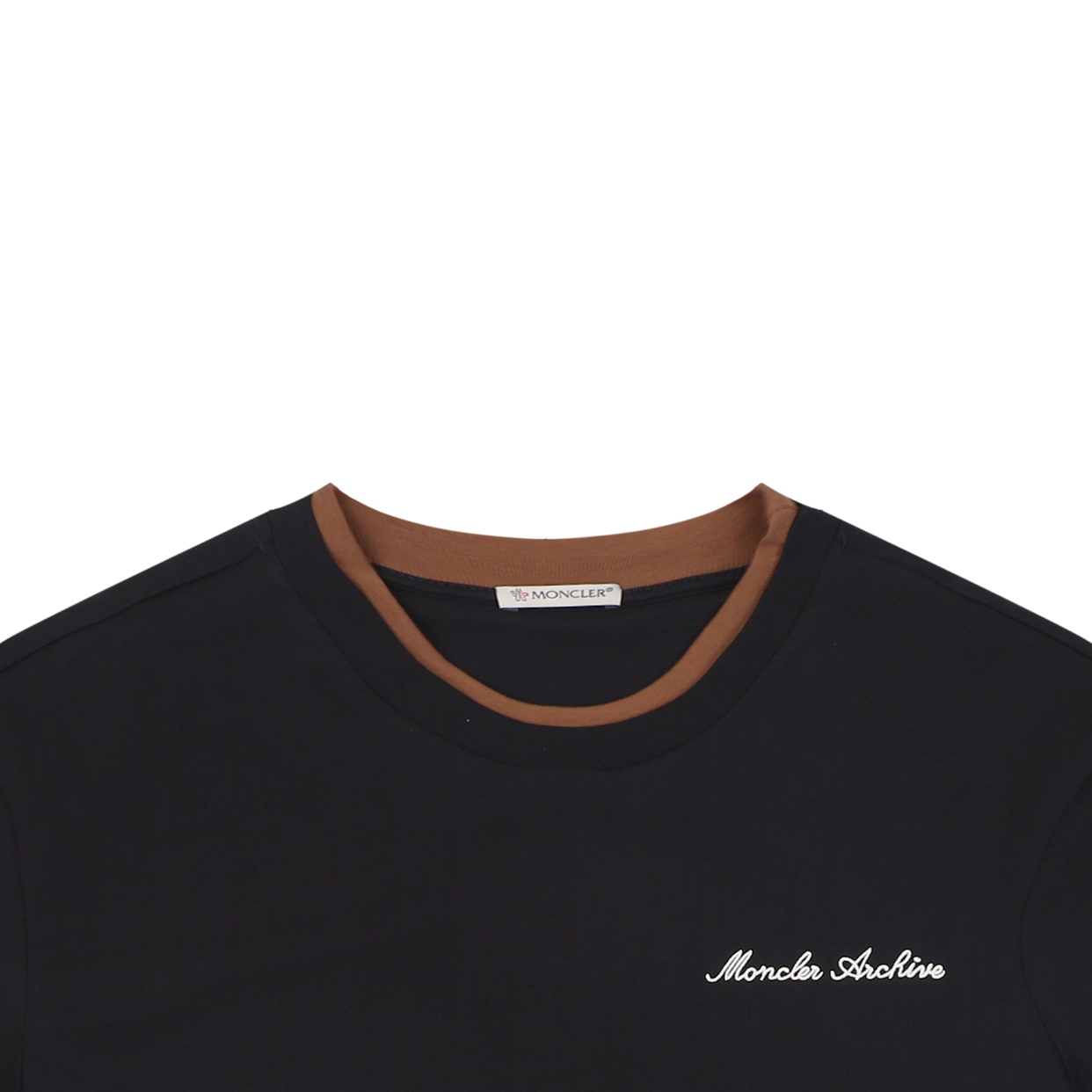 モンクレール シグネチャー コントラストレイヤーカラーTシャツ ブラック 詳細画像 2
