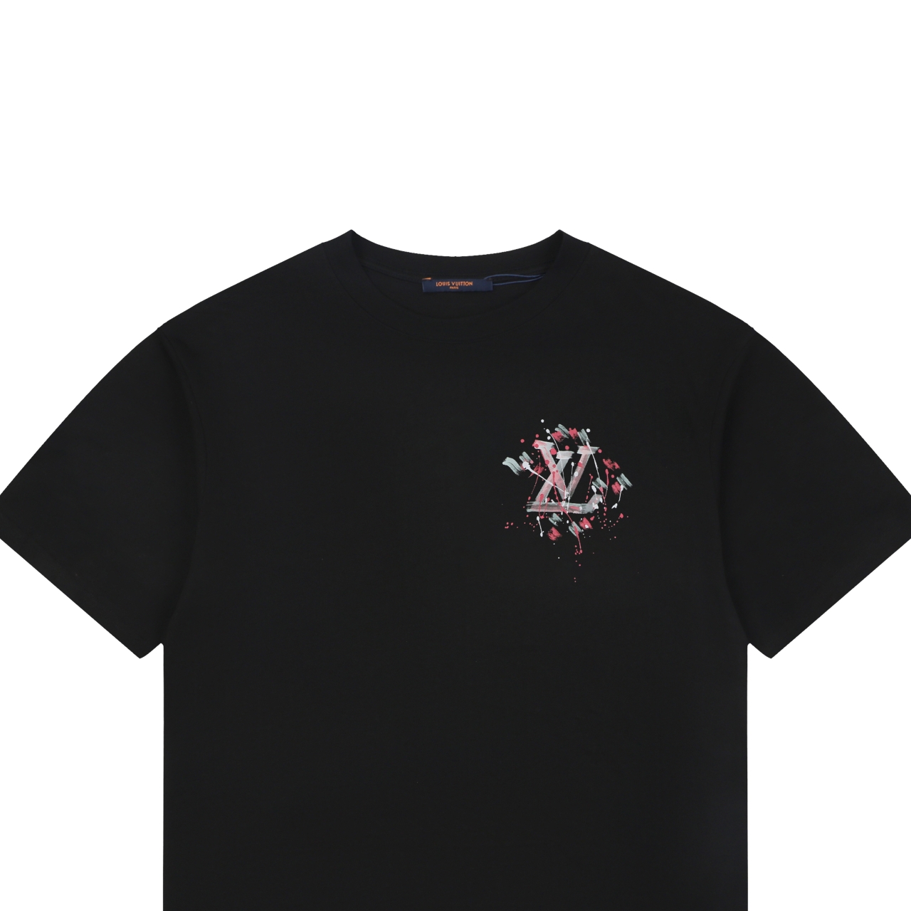 ルイ・ヴィトン グレー/ピンク グラフィティTシャツ ブラック 詳細画像 3
