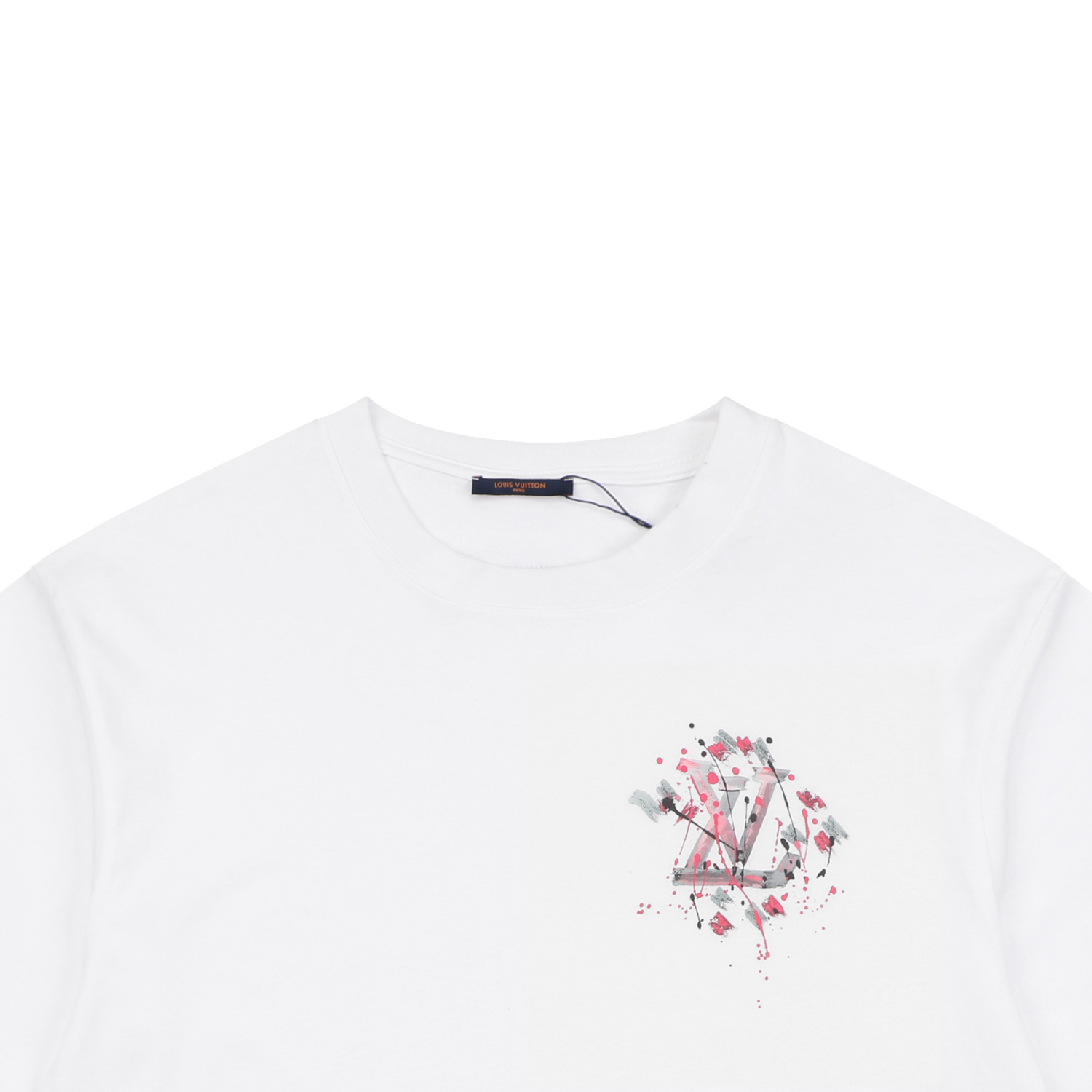 ルイ・ヴィトン グレー/ピンク グラフィティTシャツ ホワイト 詳細画像 2