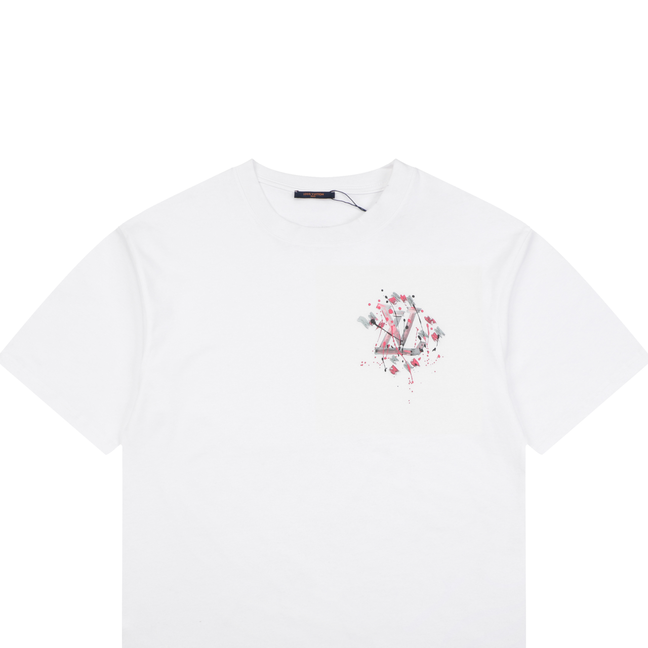 ルイ・ヴィトン グレー/ピンク グラフィティTシャツ ホワイト 詳細画像 3