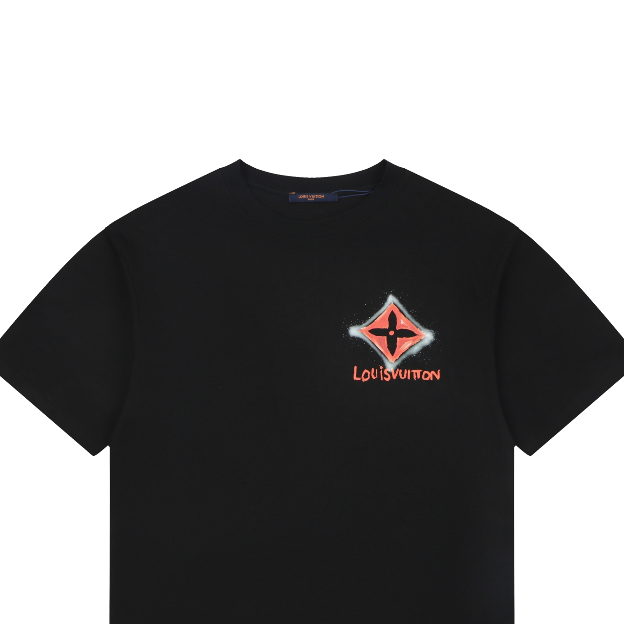 ルイ・ヴィトン ダークレッド ダイヤモンドグラフィティTシャツ ブラック 詳細画像 3