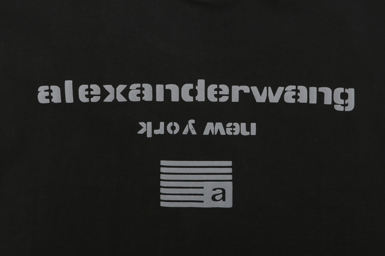 アレキサンダー ワン レイヤード WANGロゴTシャツ ブラック 画像 7