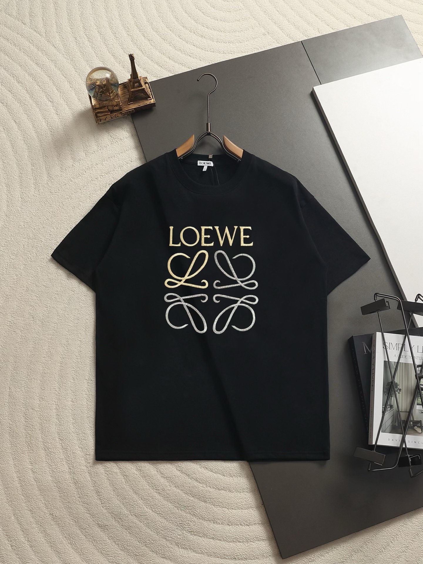 ロエベ ラージアナグラム 刺繍 ティーシャツ ホワイト 画像 9