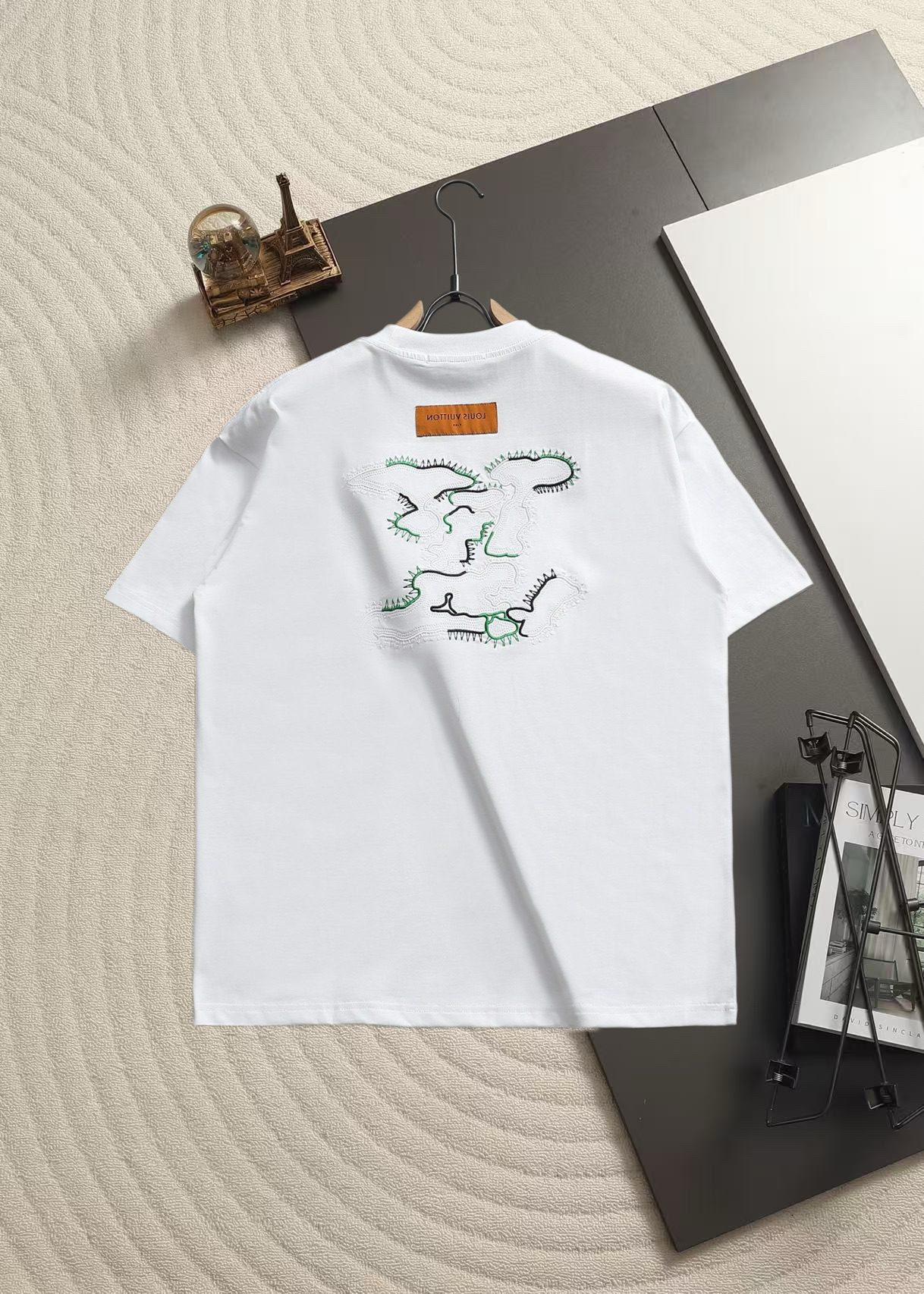 ルイ・ヴィトン クラウドロゴ 刺繍 ティーシャツ ホワイト 画像 4