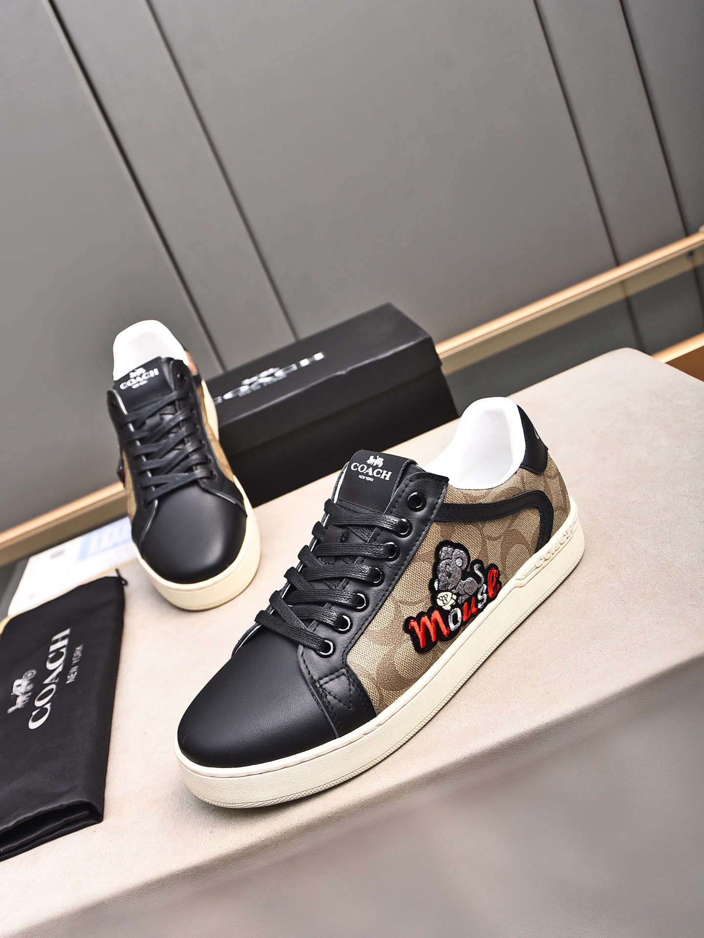 コーチ ホースキャリッジ パッチ ローカットスニーカー ブラック 画像 6