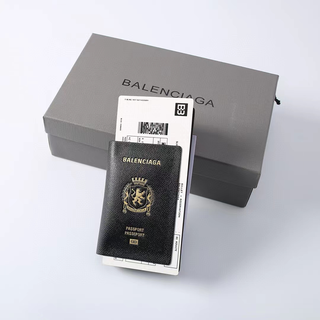 バレンシアガ Passport チケットウォレット バーガンディブラウン 詳細画像 3