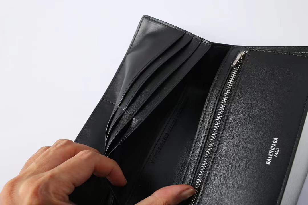バレンシアガ Passport チケットウォレット バーガンディブラウン 画像 6