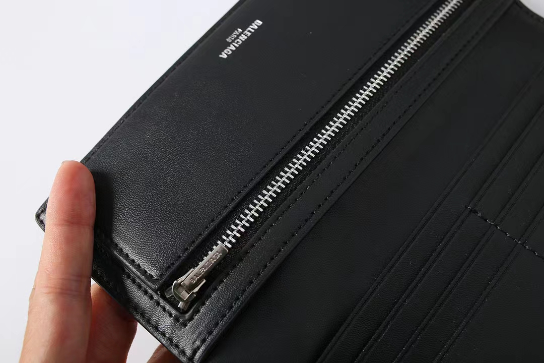 バレンシアガ Passport チケットウォレット バーガンディブラウン 画像 7