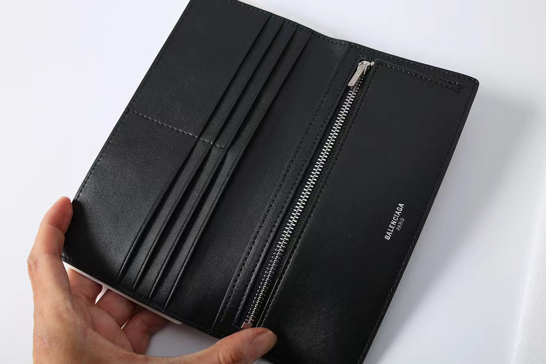 バレンシアガ Passport チケットウォレット バーガンディブラウン 画像 8