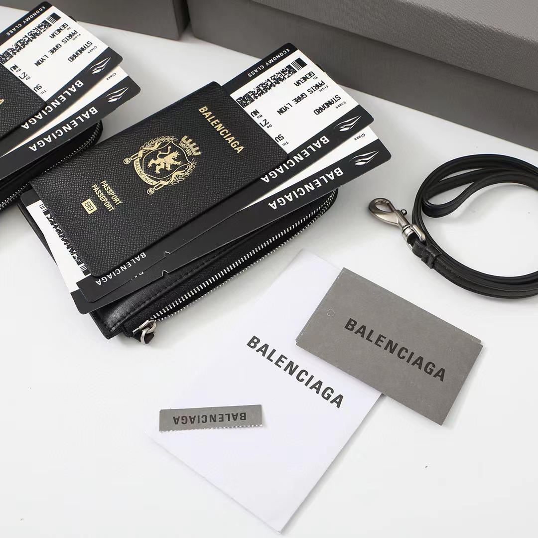 バレンシアガ Passport チケットウォレットバッグ ブラック 画像 4