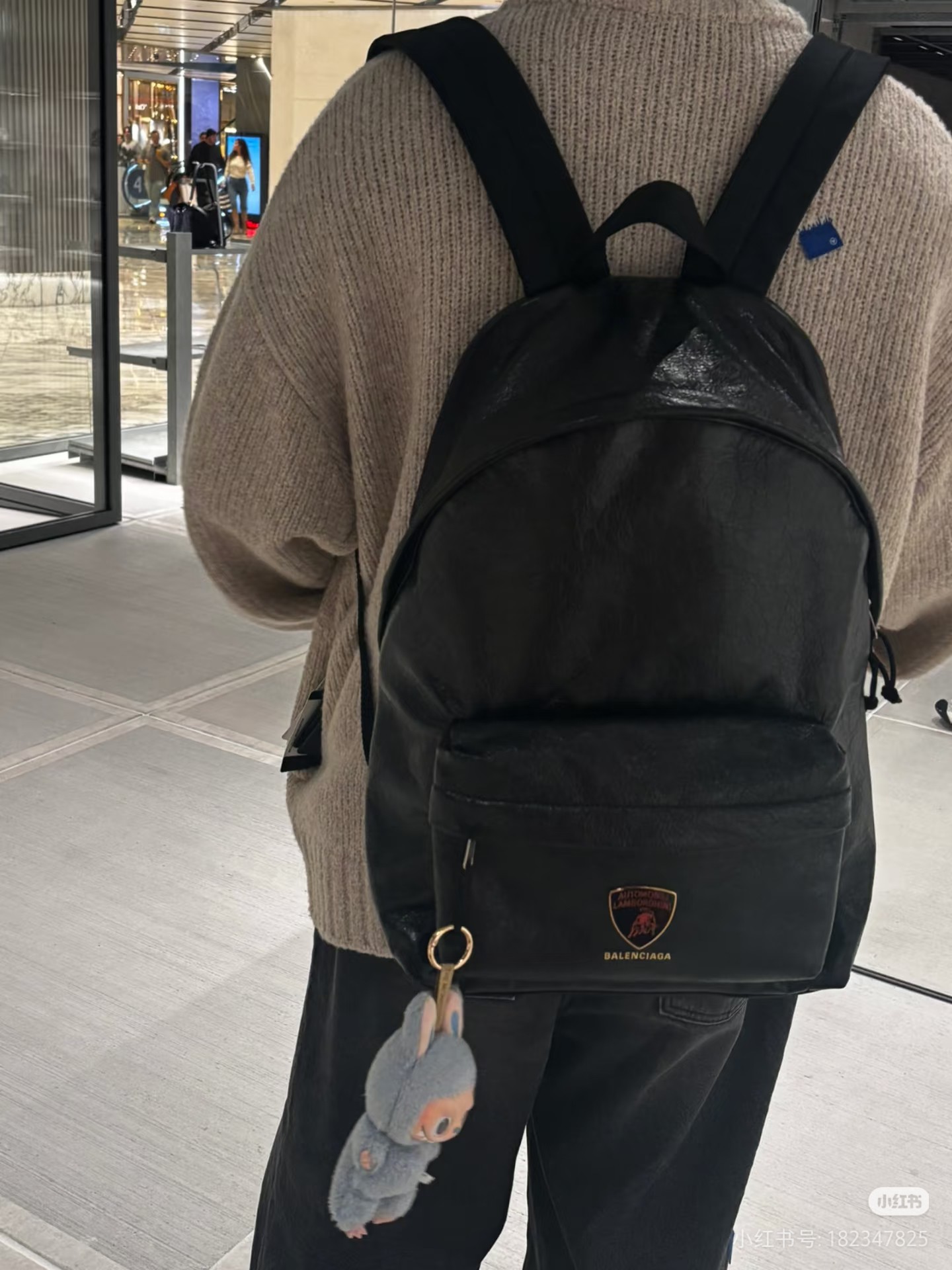 バレンシアガ × ランボルギーニ Explorer レザー バックパック ブラック 画像 8