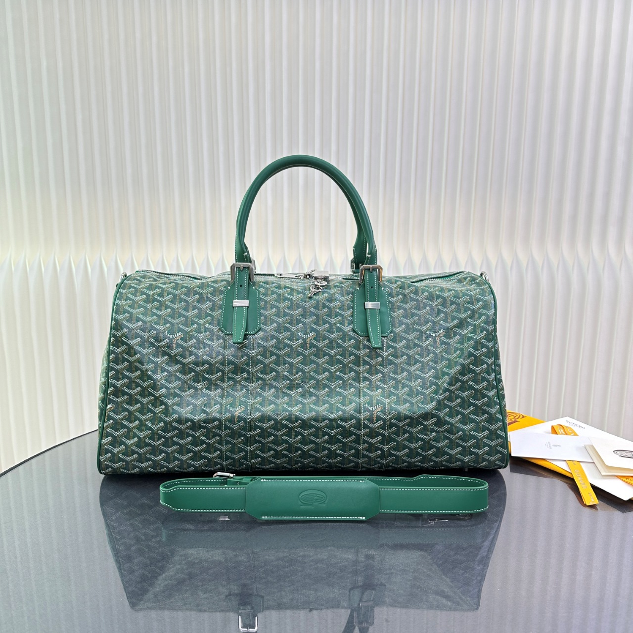 ゴヤール ボストン45 トラベルバッグ グリーン 詳細画像 1