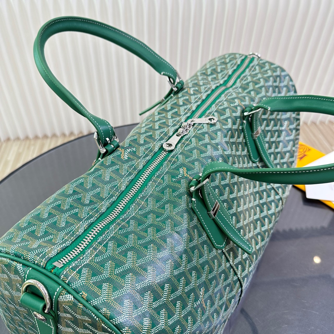 ゴヤール ボストン45 トラベルバッグ グリーン 画像 5