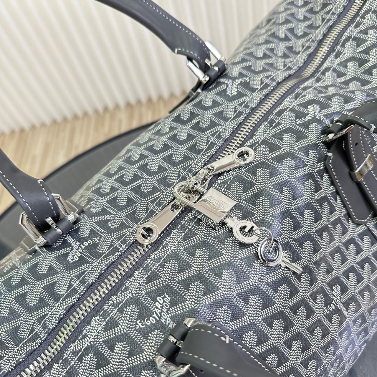 ゴヤール ボストン45 トラベルバッグ グレー 画像 7