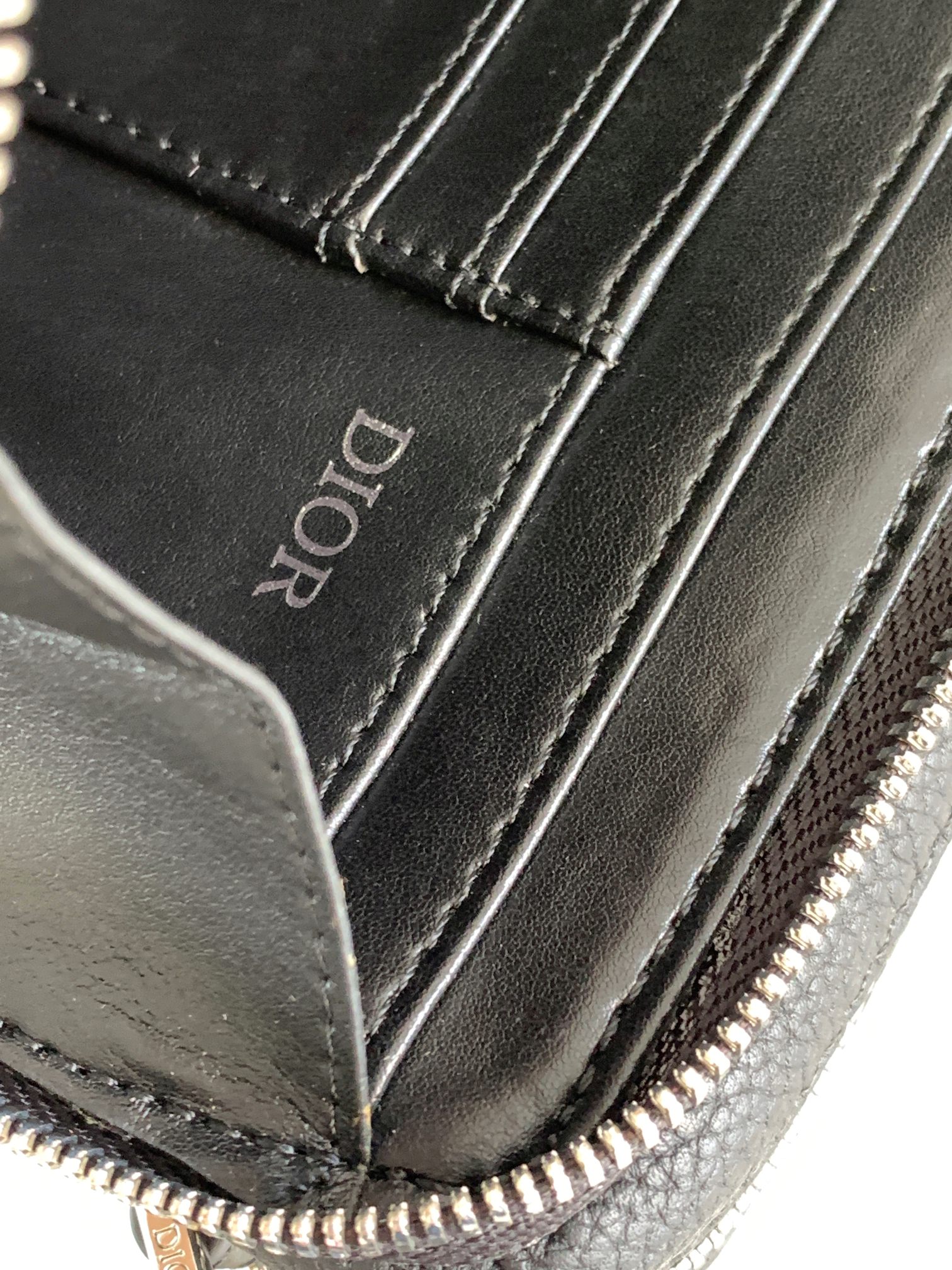 ディオール ロゴプリント レザーポーチ ブラック 2ESBC119CDI_H00N 画像 9