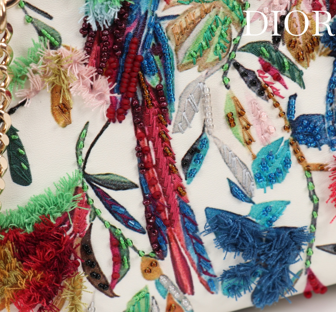 ディオール レディ ディオール パロット ビーズ ミニバッグ ホワイト 画像 8
