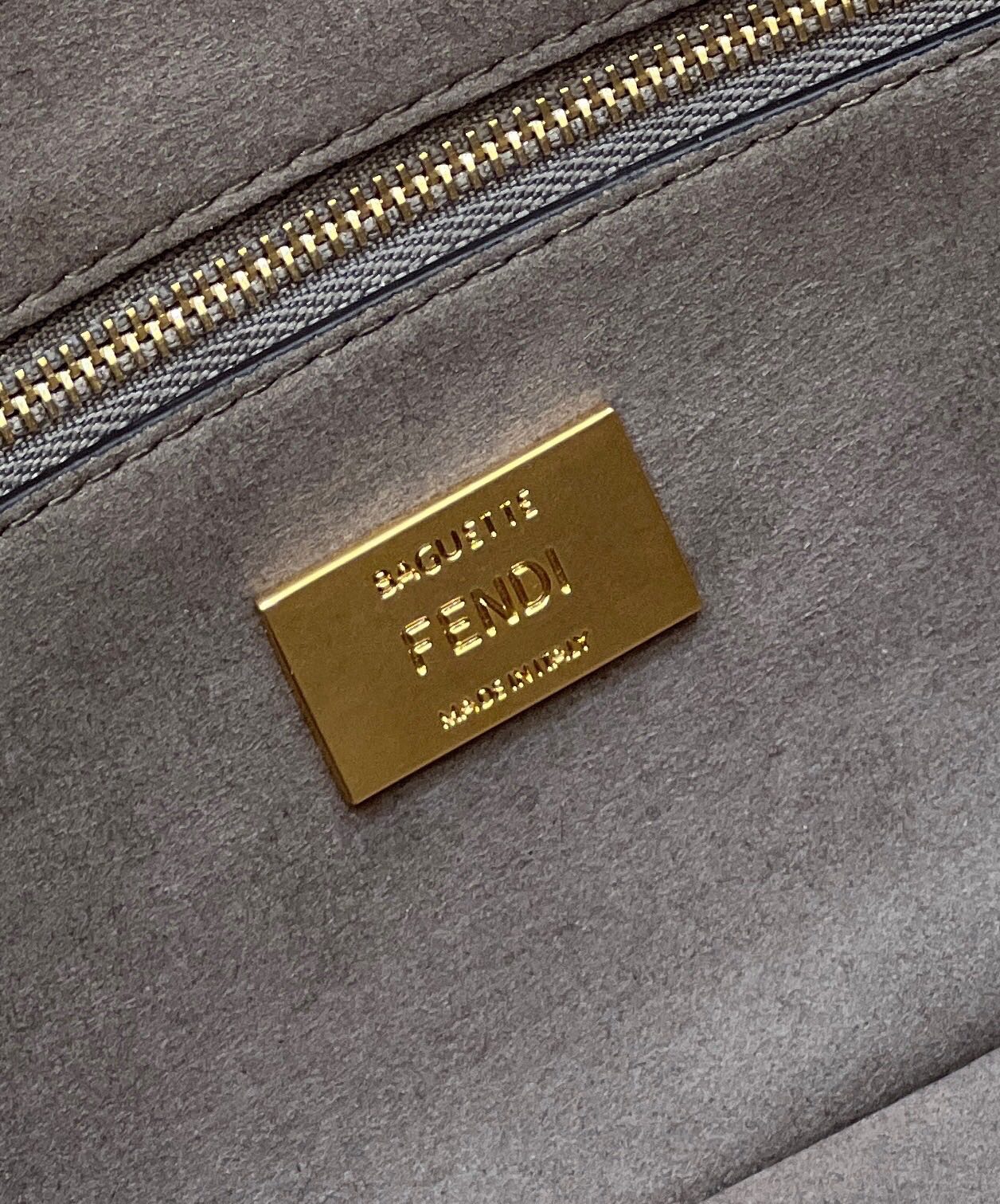 フェンディ バゲット シェニール FFバッグ ダブグレー 0159 画像 7