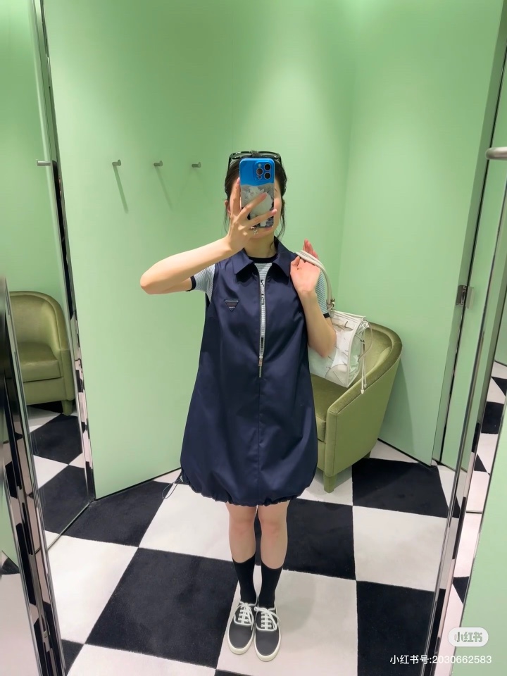 プラダ ネイビー ポプリンミニドレス P3Q81_187P_F0008_S_OOO 画像 9