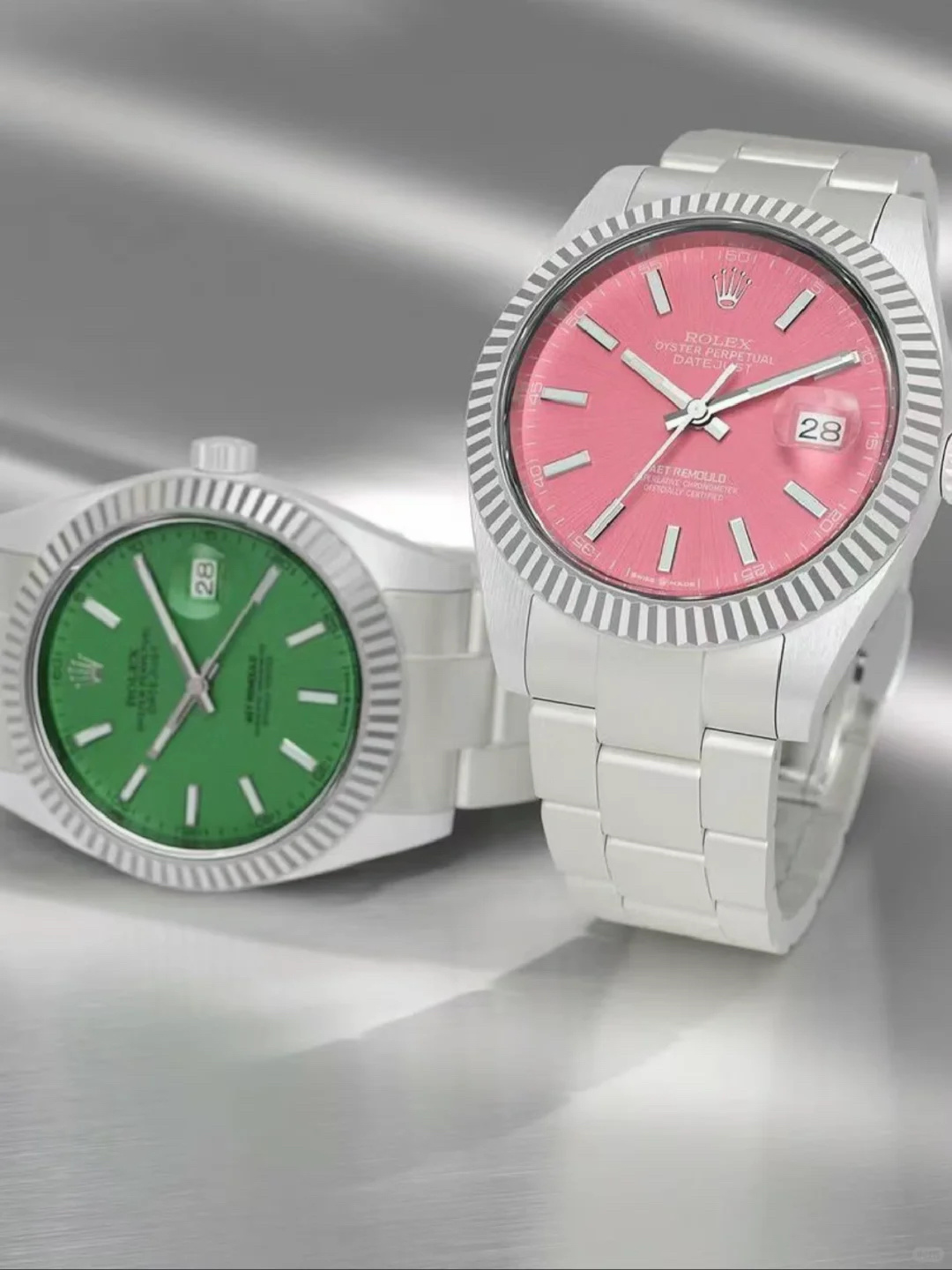 ロレックス デイトジャスト AETリモールド 41mm セラミック ピンクダイヤル 画像 8