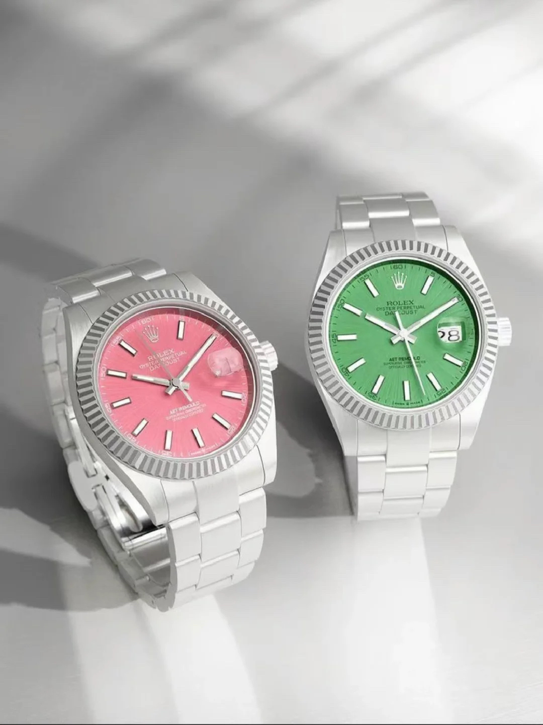 ロレックス デイトジャスト AETリモールド 41mm セラミック ピンクダイヤル 画像 9