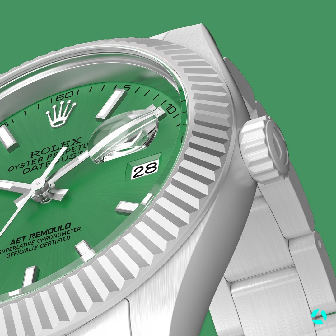 ロレックス デイトジャスト AETリモールド 41mm セラミック グリーンダイヤル 画像 5