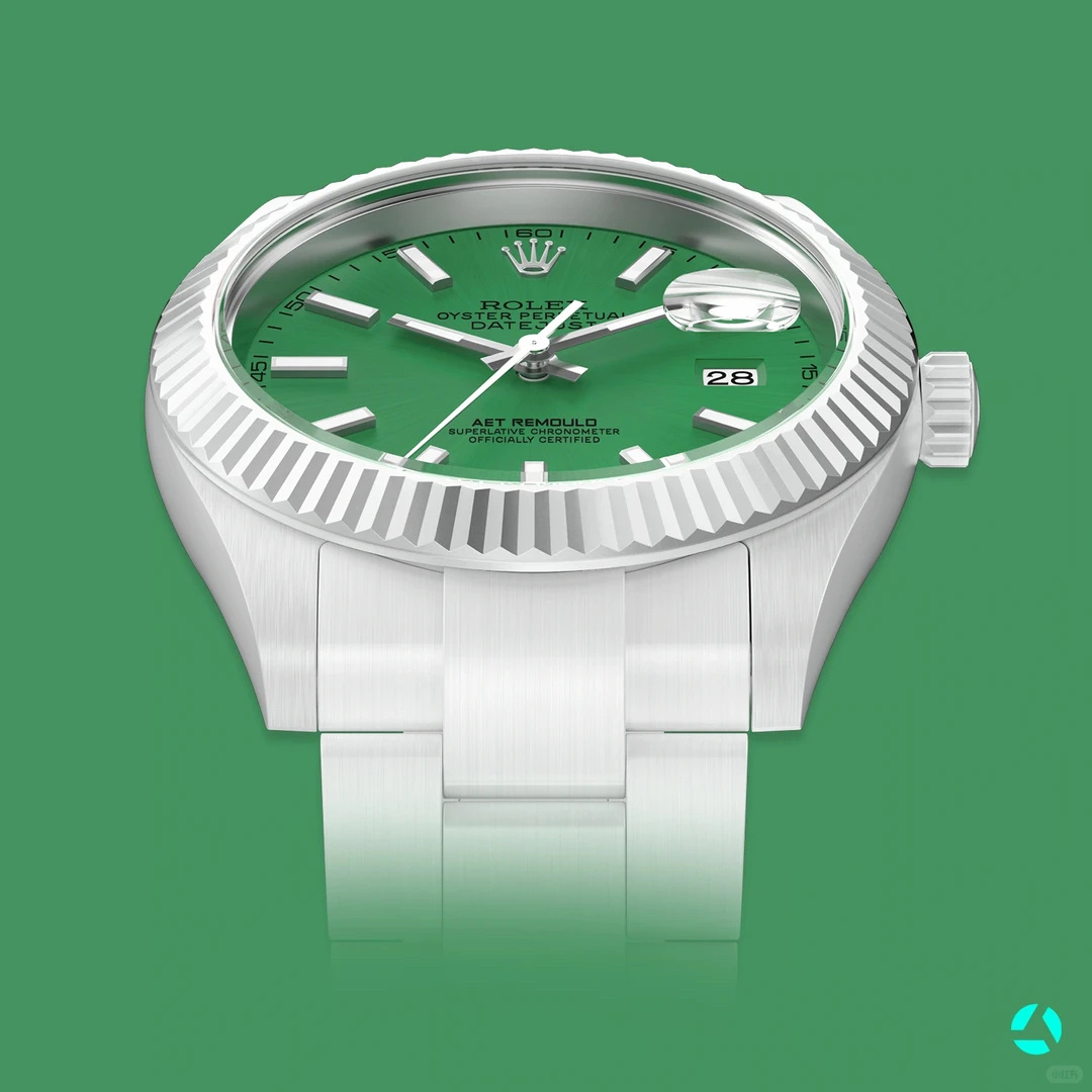 ロレックス デイトジャスト AETリモールド 41mm セラミック グリーンダイヤル 画像 6