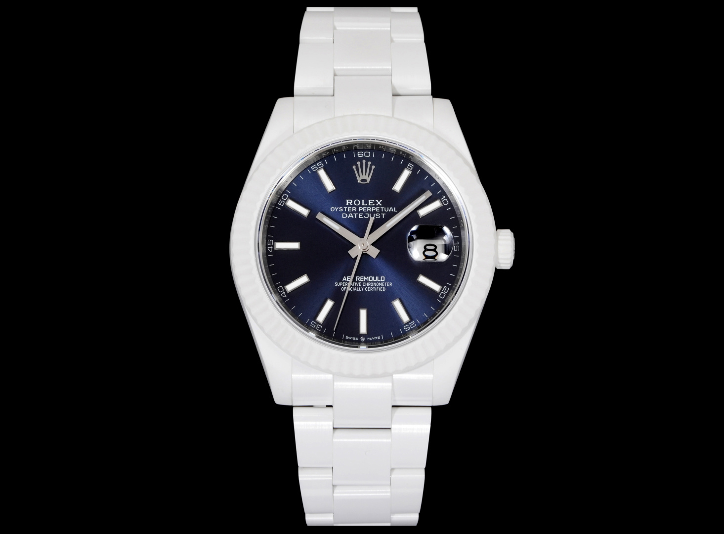ロレックス デイトジャスト AETリモールド 41mm セラミック ネイビーダイヤル 詳細画像 1