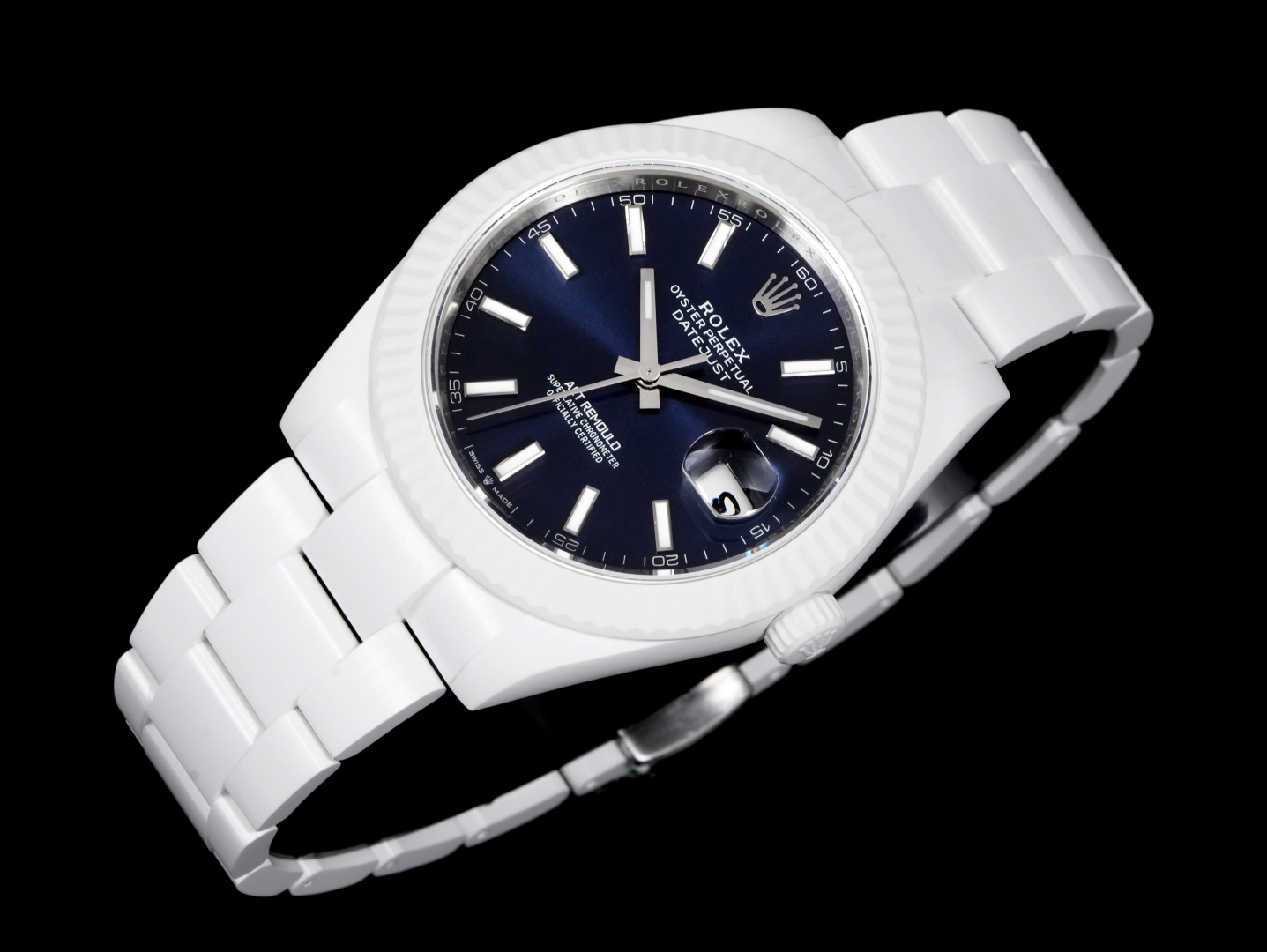 ロレックス デイトジャスト AETリモールド 41mm セラミック ネイビーダイヤル 詳細画像 2