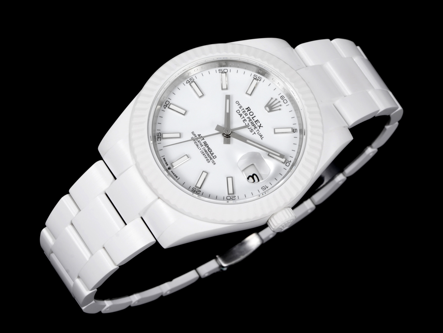 ロレックス デイトジャスト AETリモールド 41mm セラミック ホワイトダイヤル 詳細画像 2
