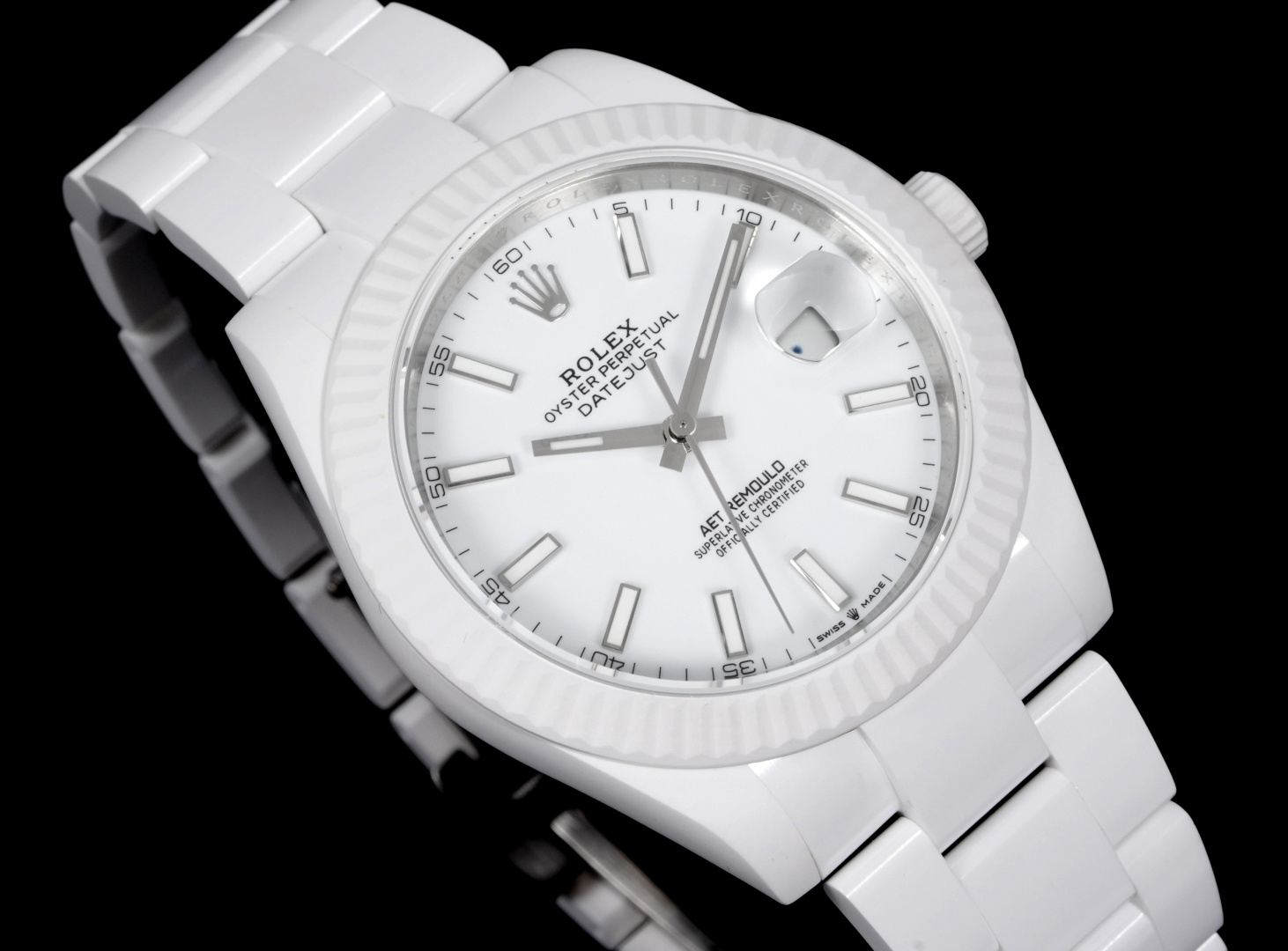 ロレックス デイトジャスト AETリモールド 41mm セラミック ホワイトダイヤル 詳細画像 3