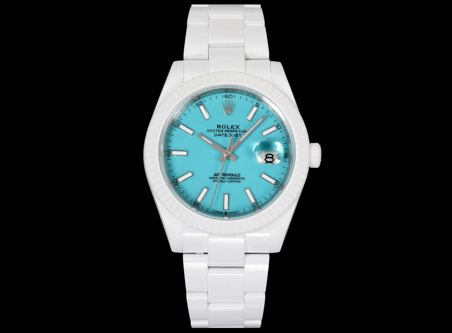 ロレックス デイトジャスト AETリモールド 41mm セラミック ティファニーブルーダイヤル 詳細画像 1