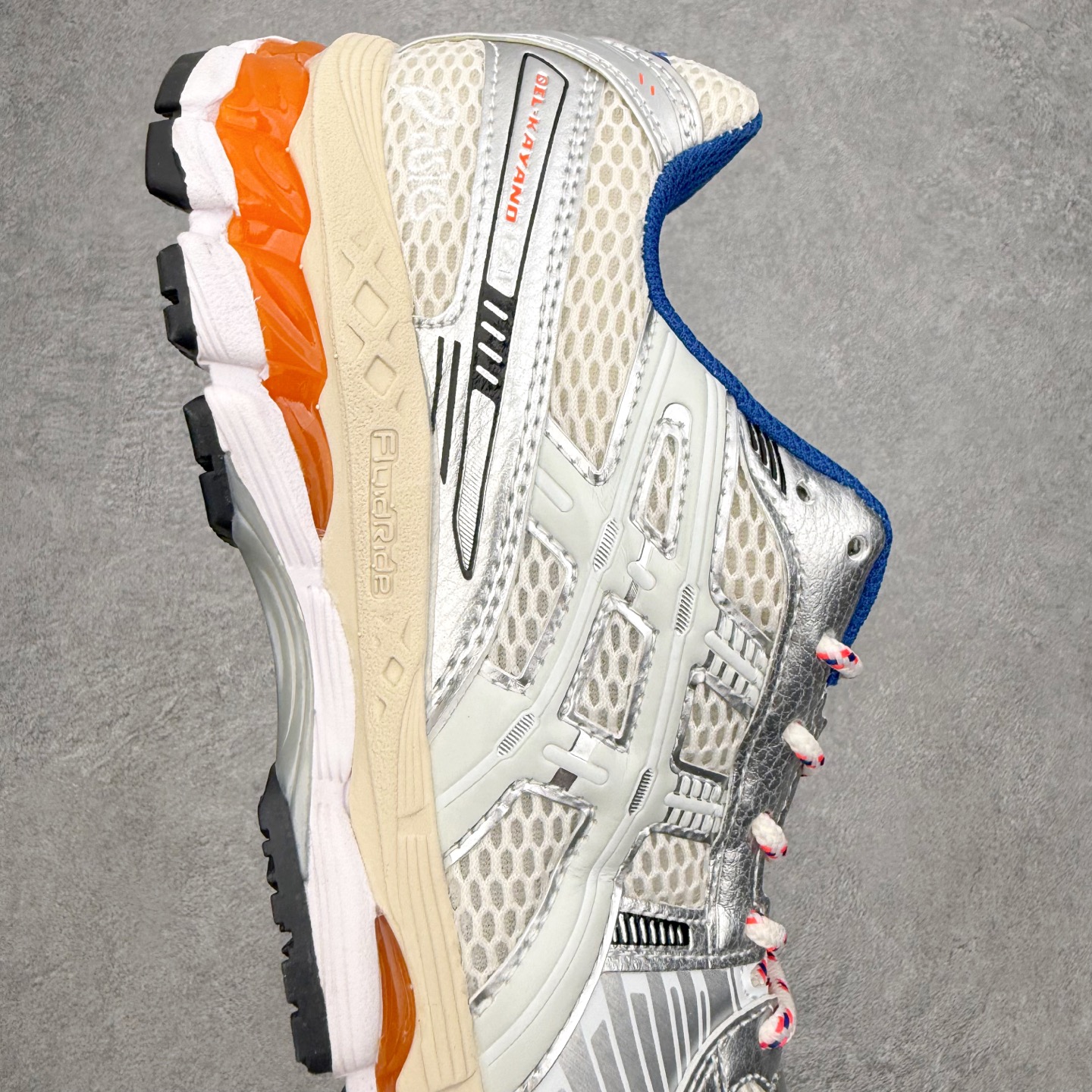 アシックス Gel-Kayano 12.1 ローカット ランニングシューズ ホワイト オレンジ 画像 6