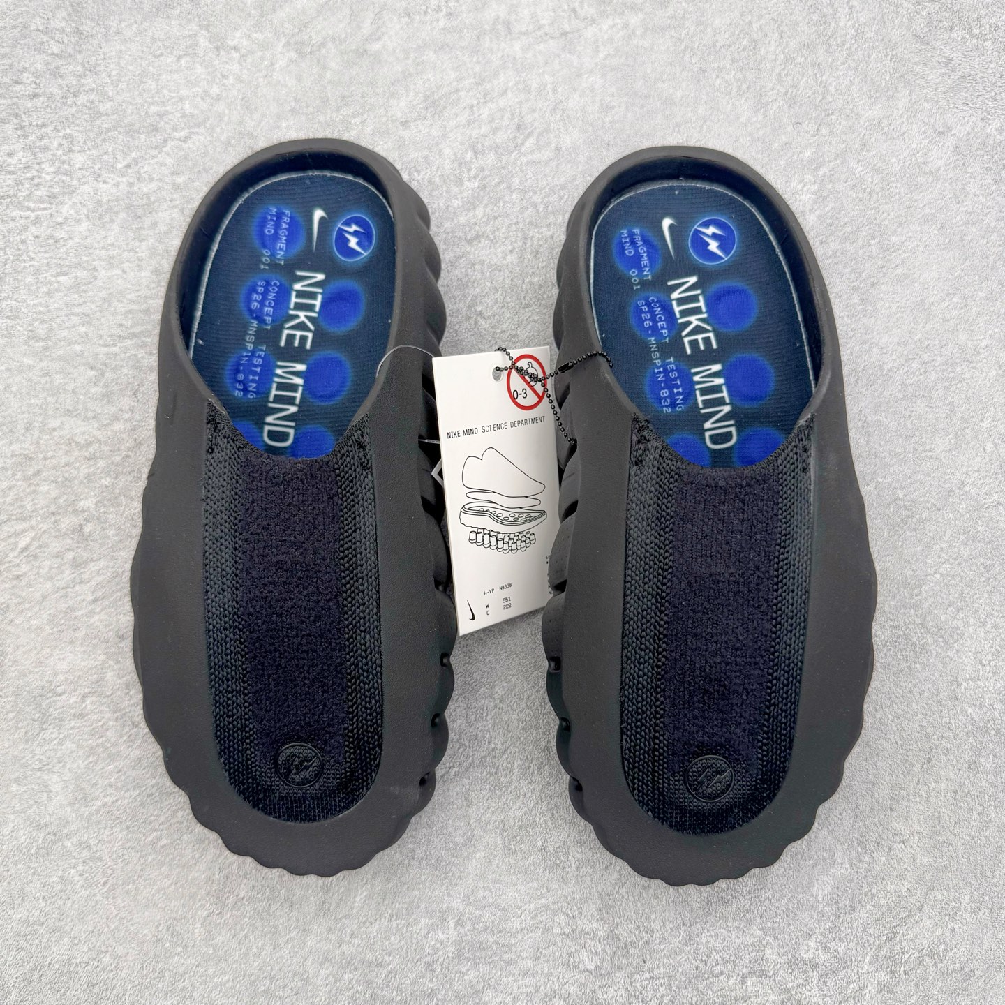 ナイキ Fragment Design Mind 001 ミュール ブラック IQ8502-001 詳細画像 2