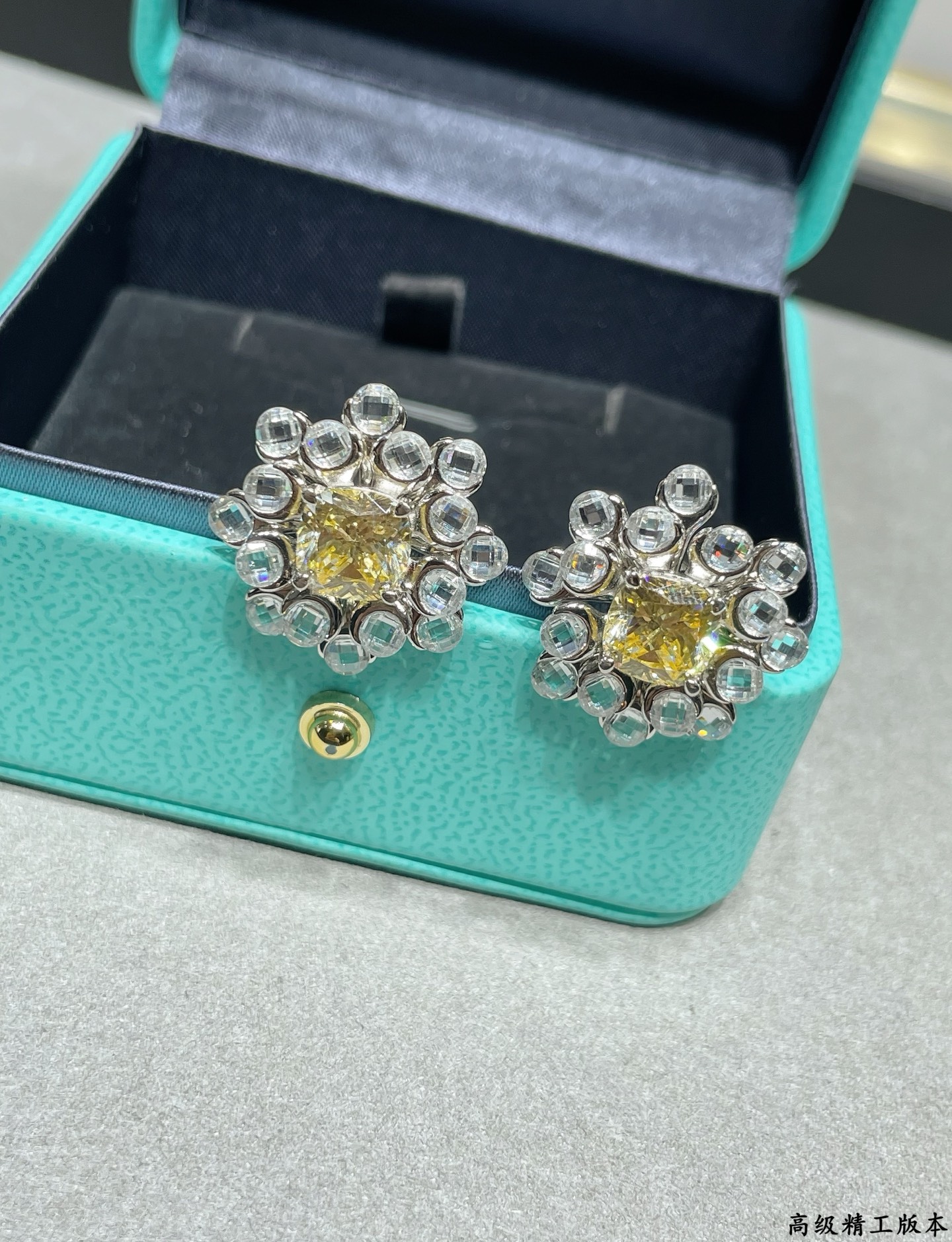 925シルバー イエローダイヤ フラワースタッドピアス 5110296 詳細画像 3