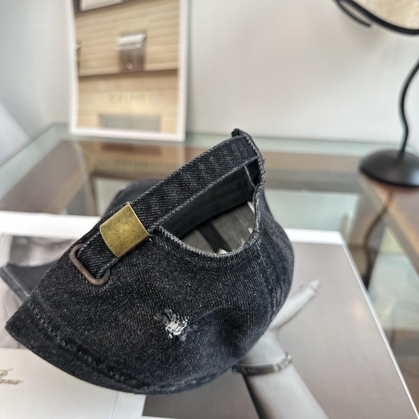 クロムハーツ クロス 刺繍 ベースボールキャップ チャコール ライトグレー トーン 484848 画像 8