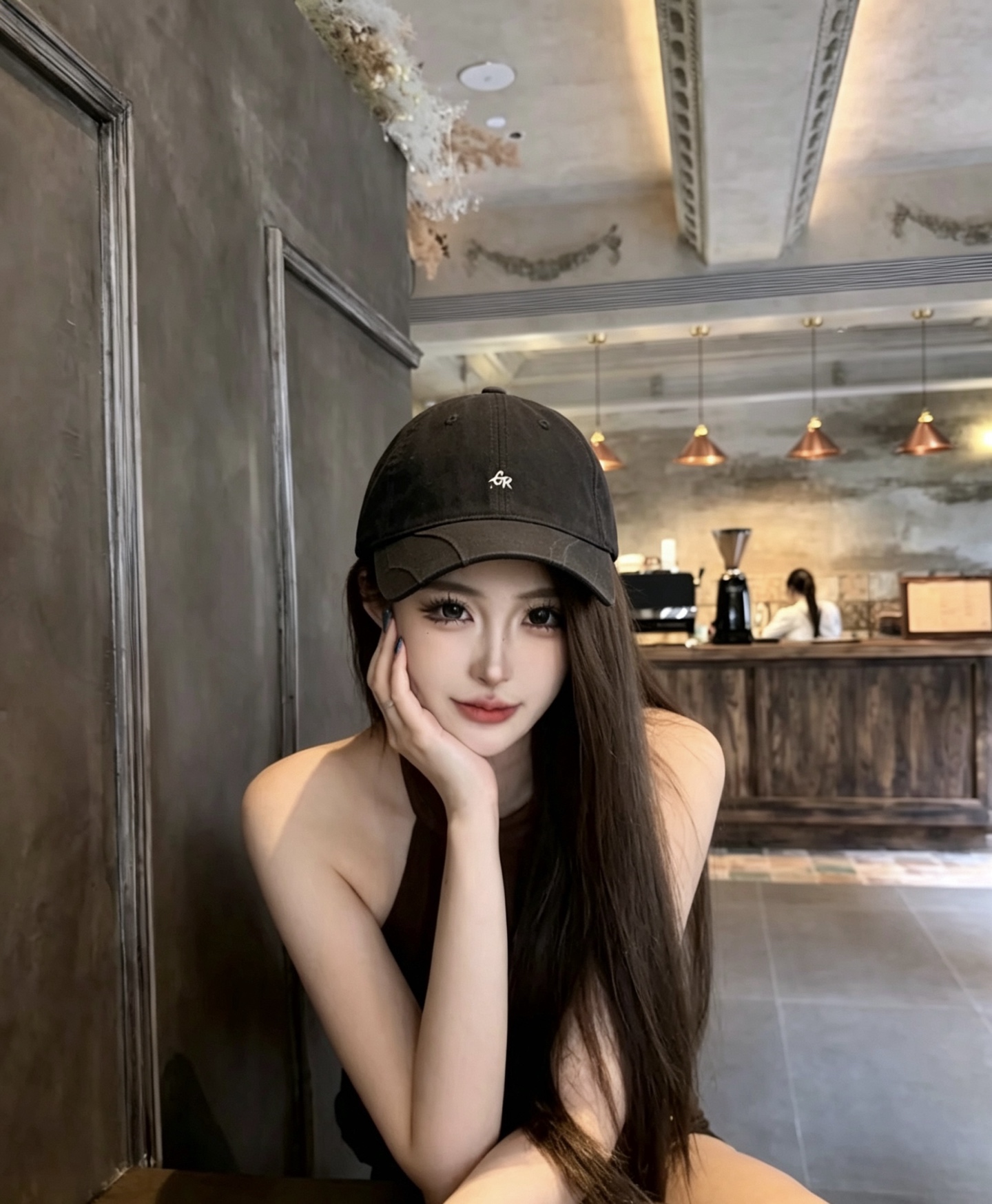 ジーアール ロゴ ベースボールキャップ チャコール 画像 9