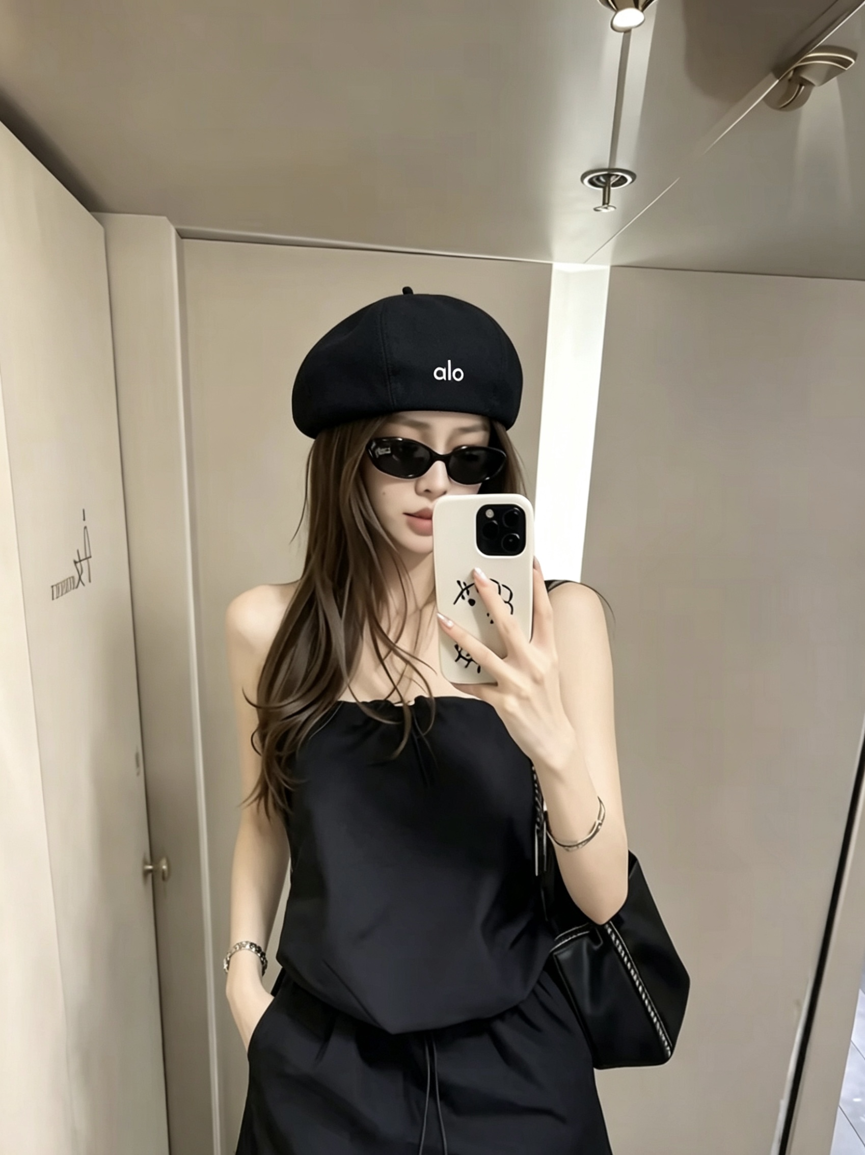 アロ アロ ロゴ ベレー帽 ライトグレー 画像 6