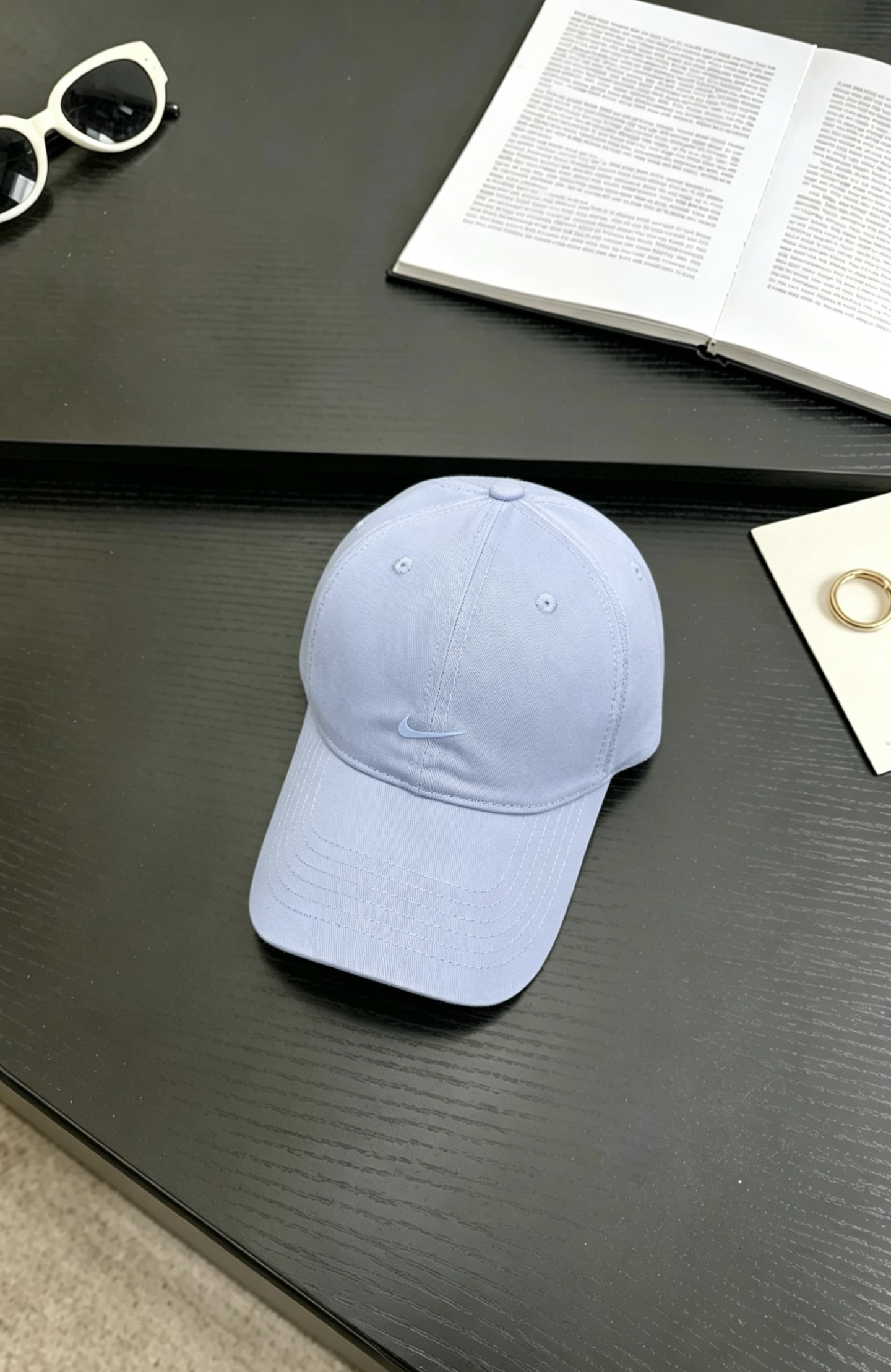 ナイキ ロゴ ベースボールキャップ グレー 画像 7