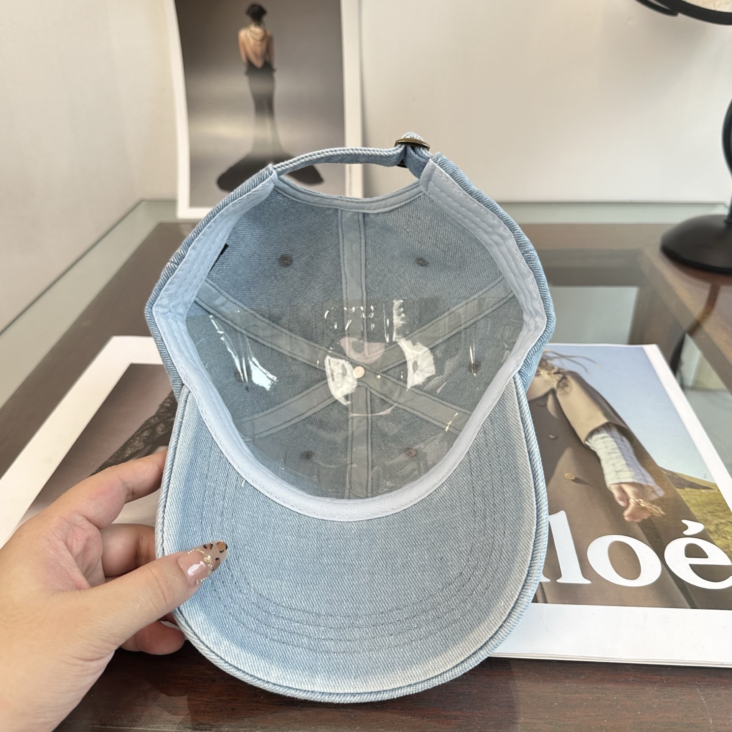 バレンシアガ ロゴ ベースボールキャップ ミント 画像 7