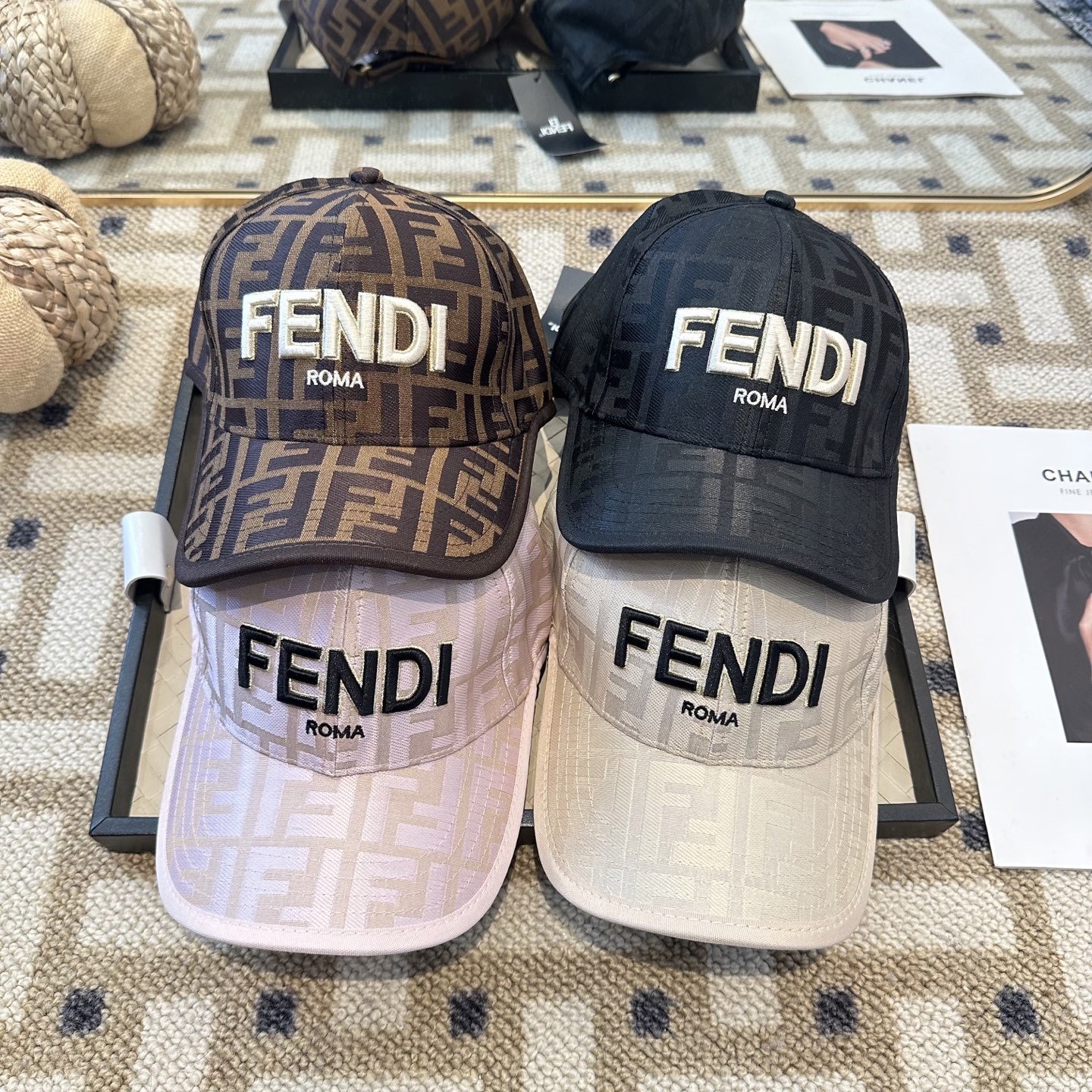 フェンディ FFモノグラム ベースボールキャップ イエロー 画像 9