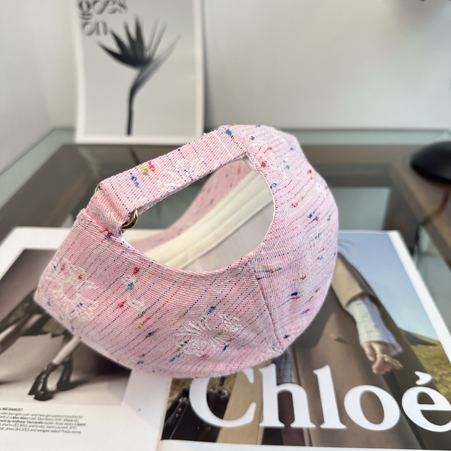 クロムハーツ クロス 刺繍 ベースボールキャップ ライトグレー ピンク トーン C0C0C0 画像 8