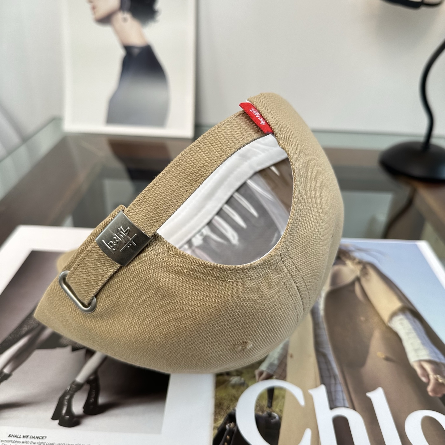 ステューシー スクリプト ロゴ ベースボールキャップ ベージュ 画像 8