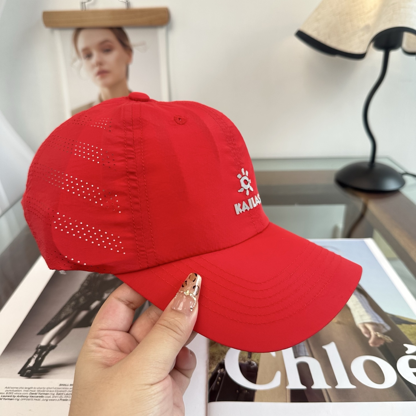カイラス ロゴ ベースボールキャップ レッド 画像 5