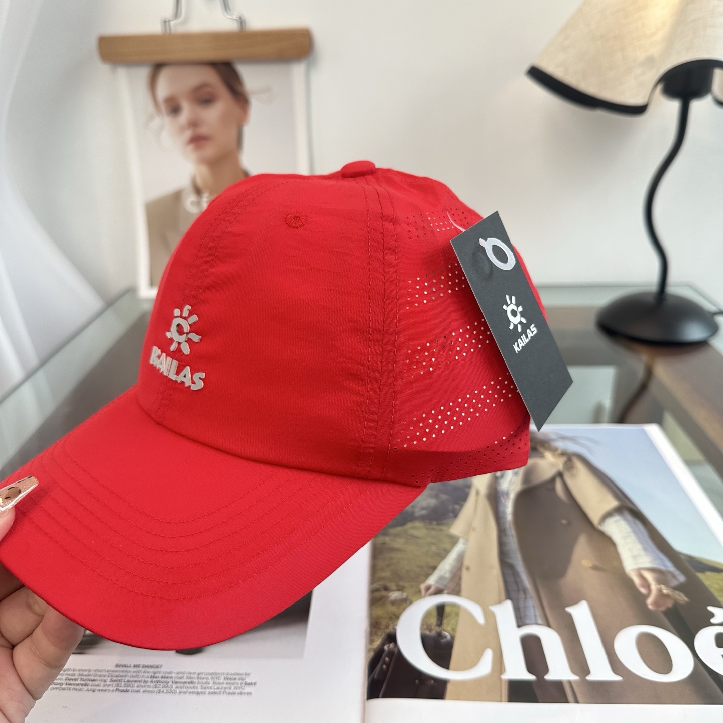 カイラス ロゴ ベースボールキャップ レッド 画像 6