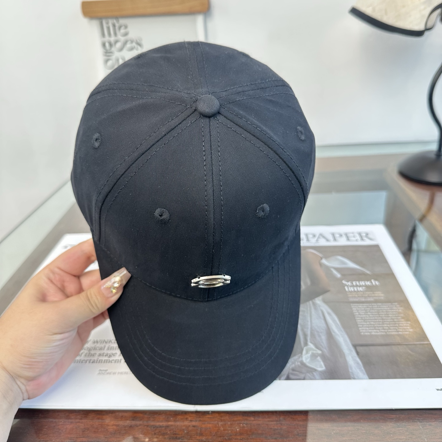 オークリー オーバル ロゴ ベースボールキャップ ブルー 画像 4