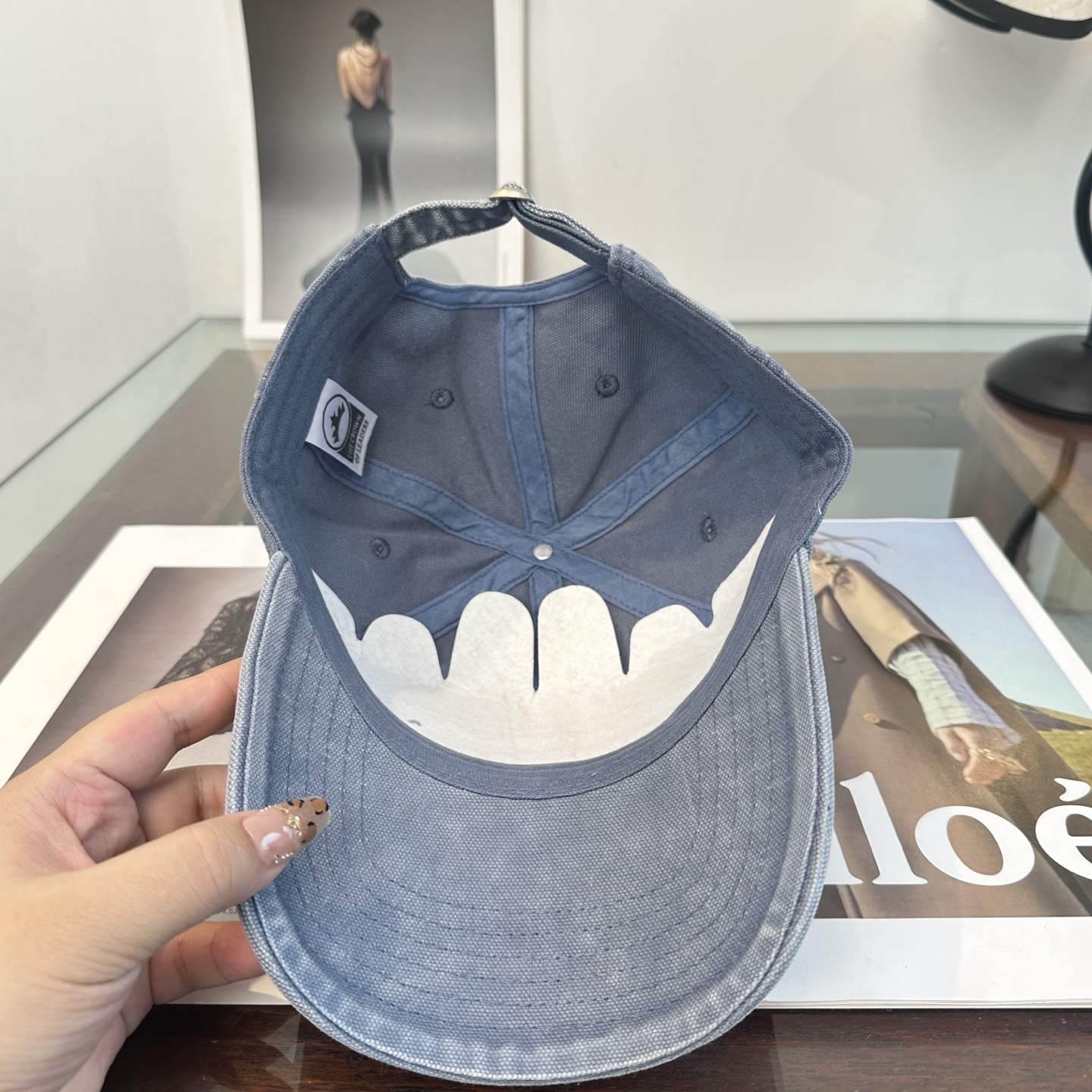アレキサンダー ワン ロゴ ベースボールキャップ ブルー 画像 7