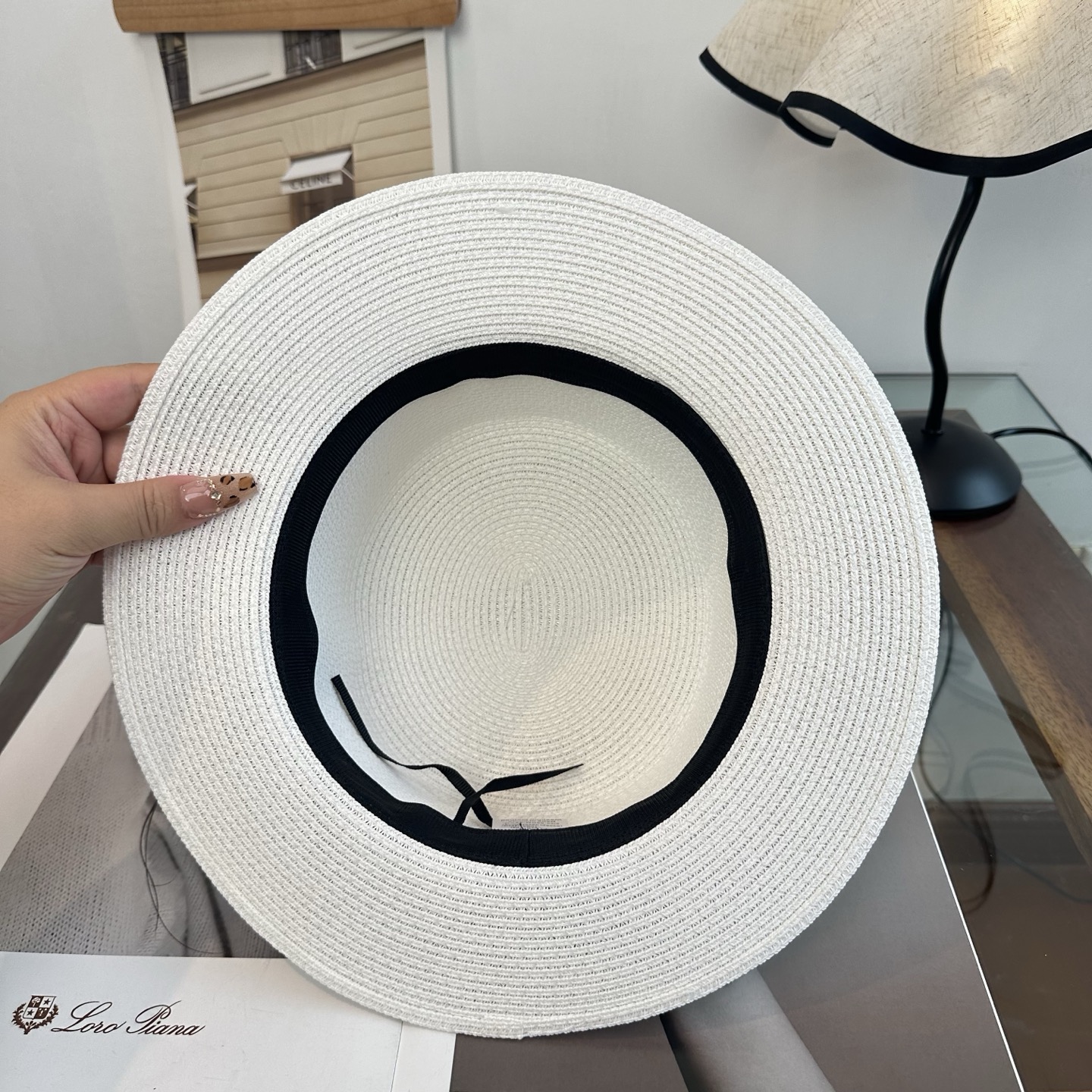 エルメス レザー ベルト ストロー ストローハット ライトグレー ホワイト トーン C0C0C0 アクセント トーン D8D8C0 画像 8