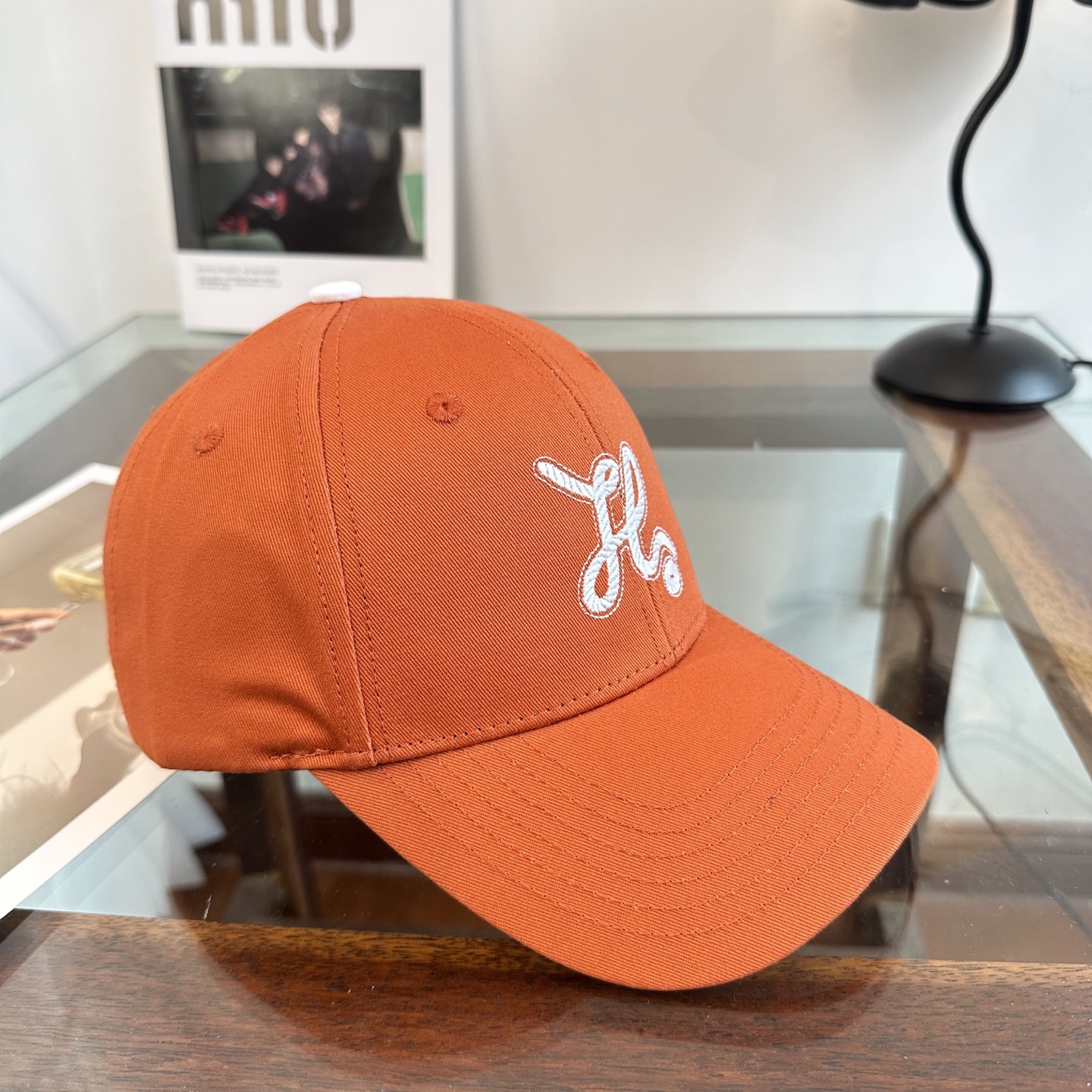 エルメス ロゴ ベースボールキャップ ブラウン タン トーン D86030 詳細画像 1