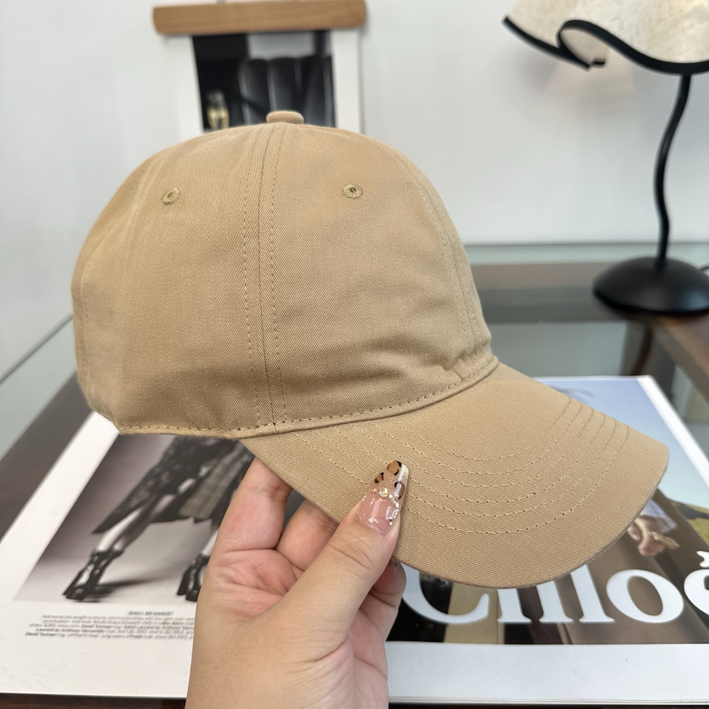 ロロ・ピアーナ ロゴ ベースボールキャップ ベージュ 画像 5